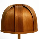 1970s Swedish pine bent veneer table lamp by GB Solbackens Svarveri