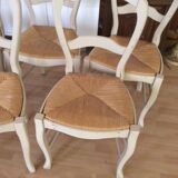 Set of 5 chairs in cerused oak