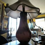 Large mushroom lamp in glass paste by Pascal GUYOT