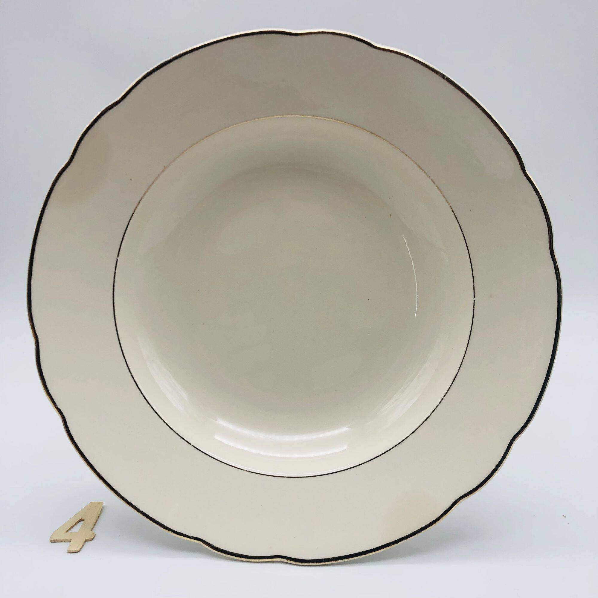 6 Antique soup plates stamped “Villeroy & Boch”.