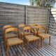 Set of 6 caned chairs by Baumann, gondola model.