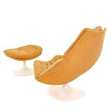 Fauteuil pivotant vintage Artifort F588 avec ottoman – Design Harcourt