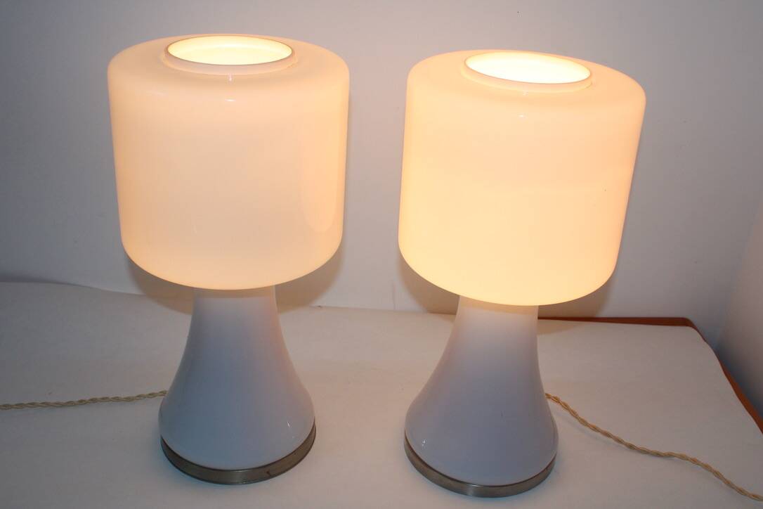 Vistosi Murano Lamp Vintage 70 Italy x2