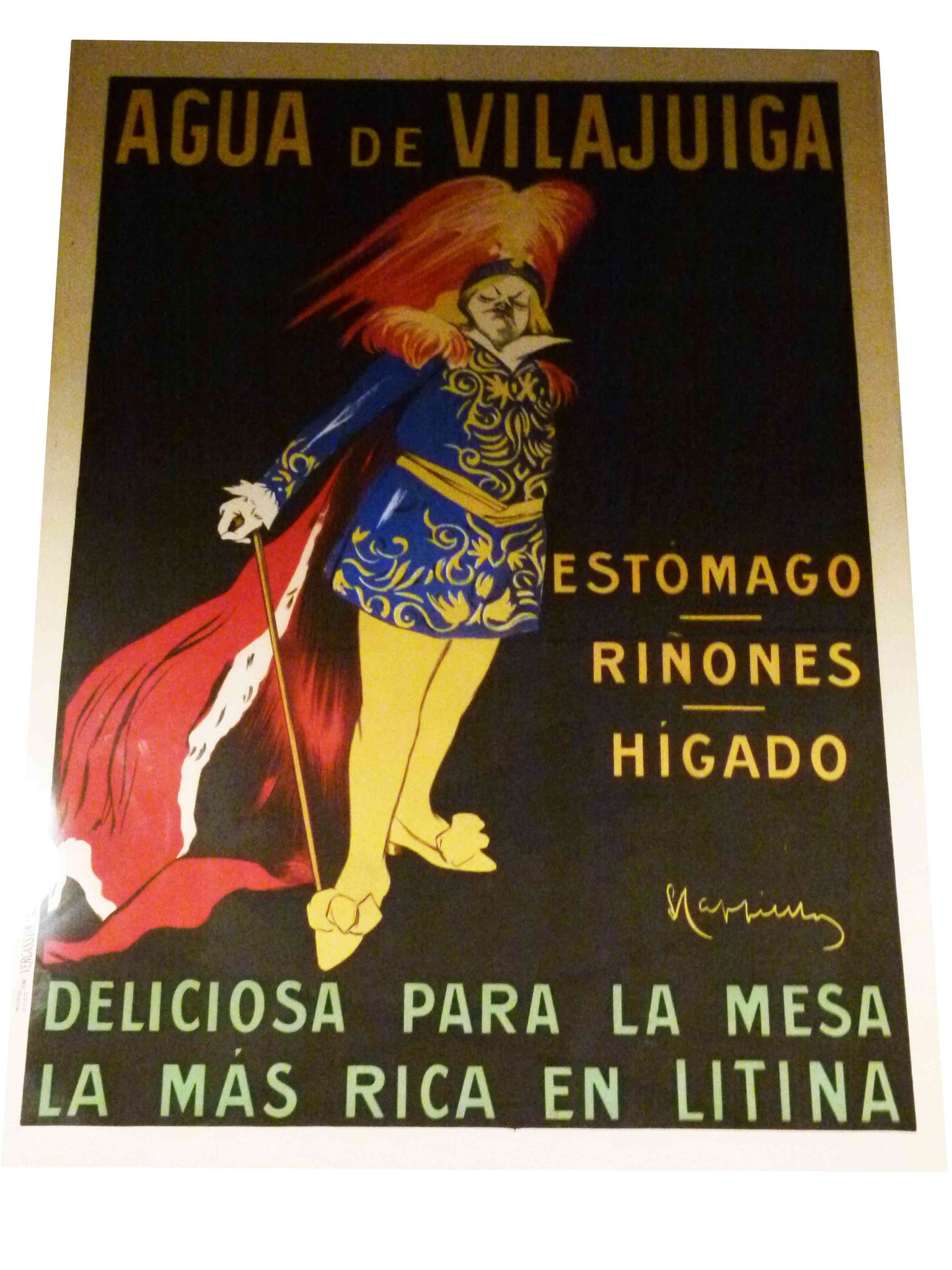Original poster aigua de vilajuiga by leonetto cappiello