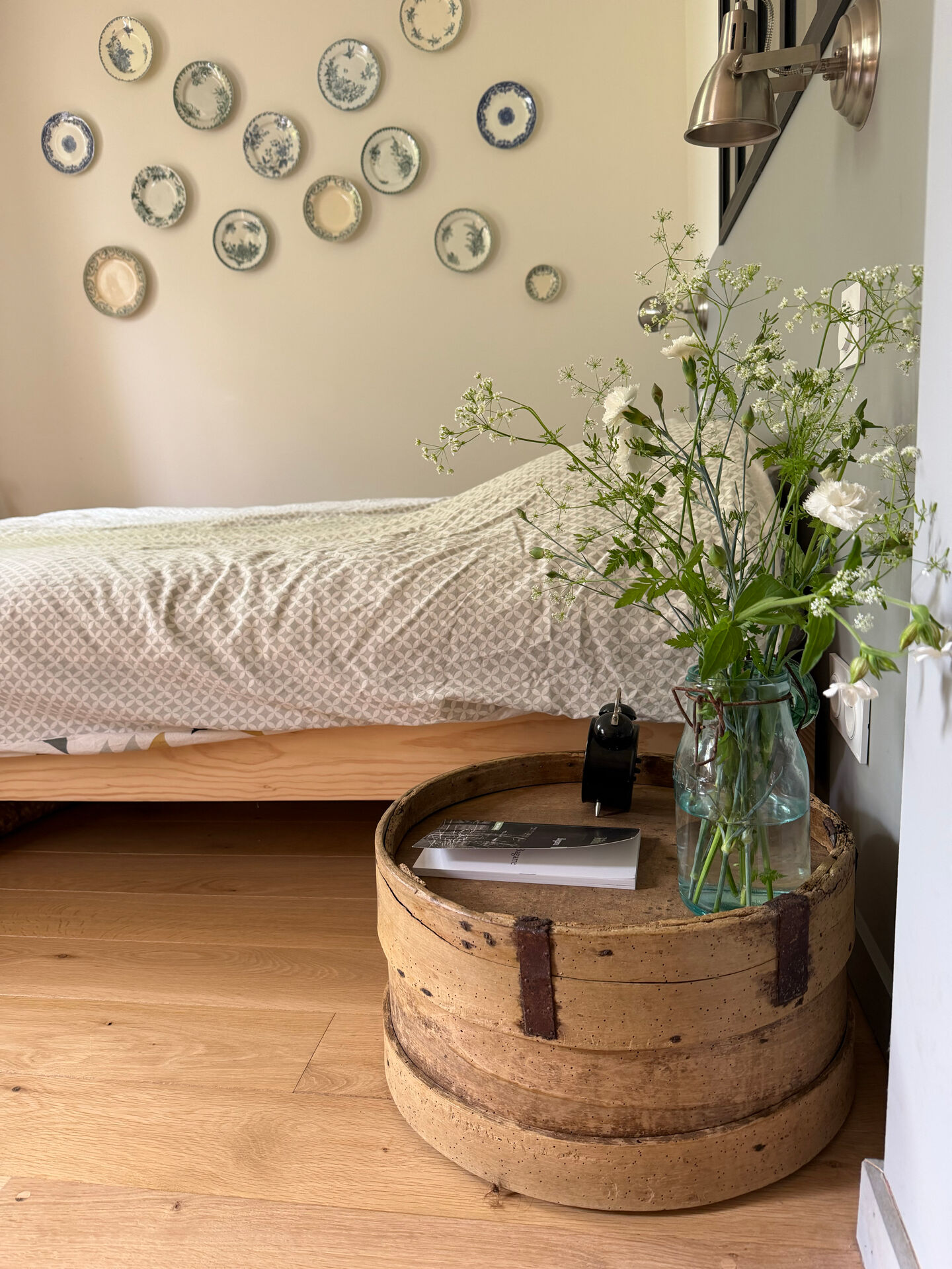 Wooden bedside table