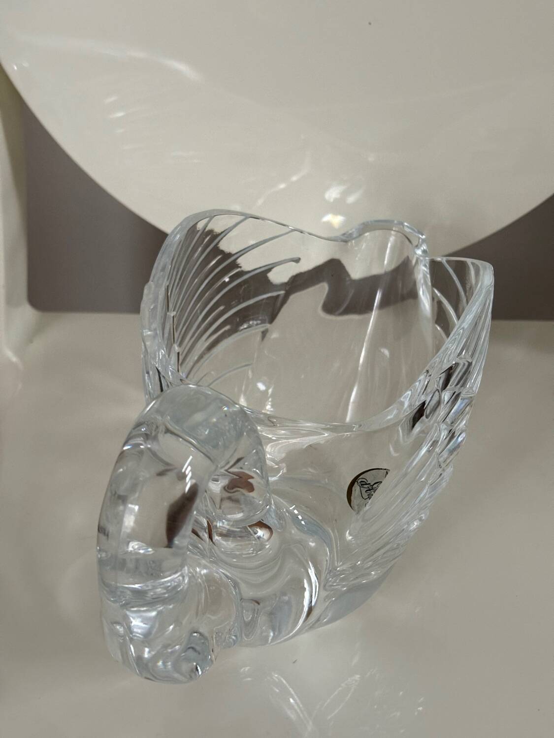 Arques crystal swan flowerpot