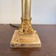 Antique Column Candle Holder Lamp Golden Brass Empire Corinthian Neo-Classical