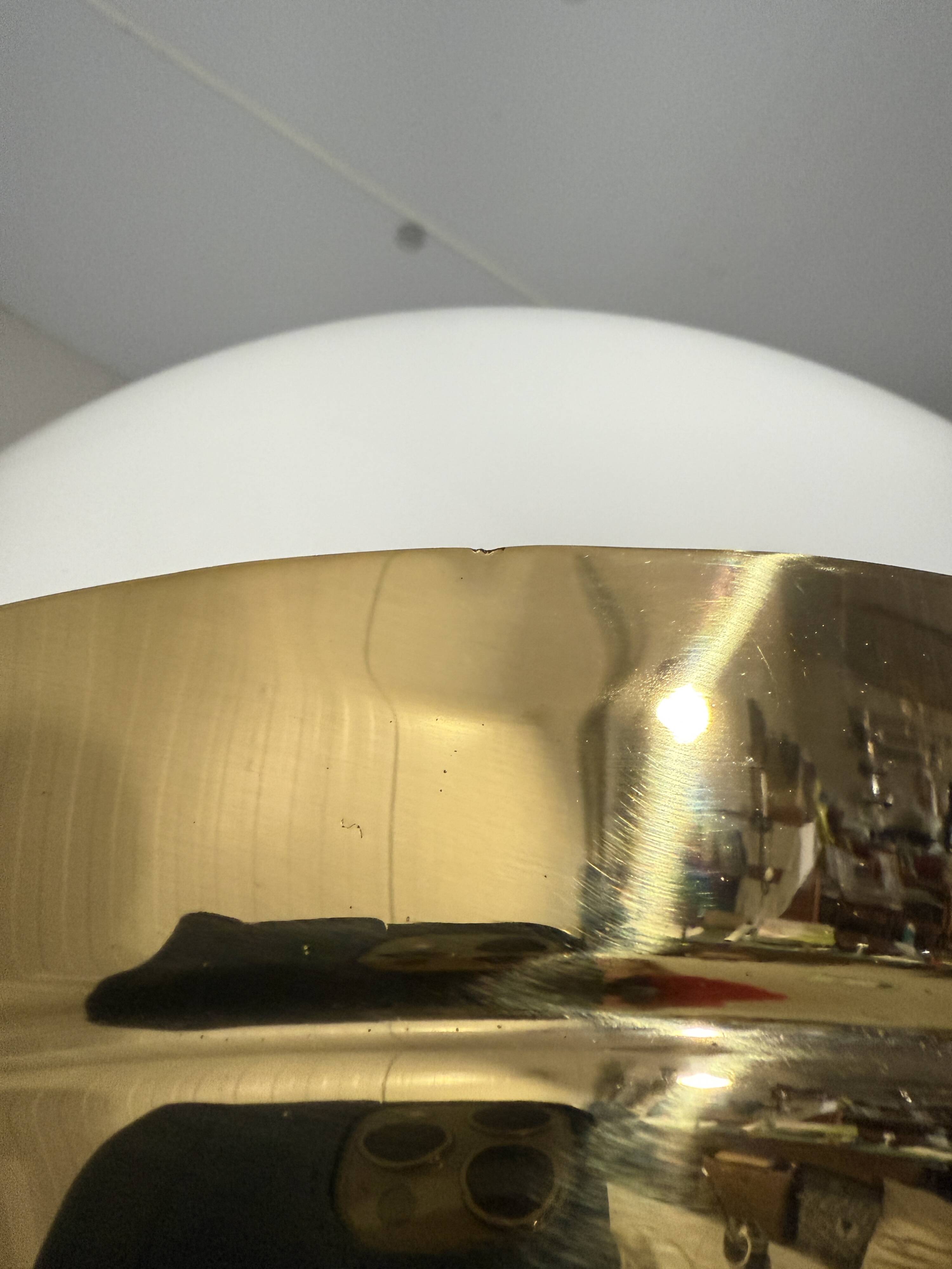 Vereinigte Werkstätten München brass & glass globe floor lamp 1960’s