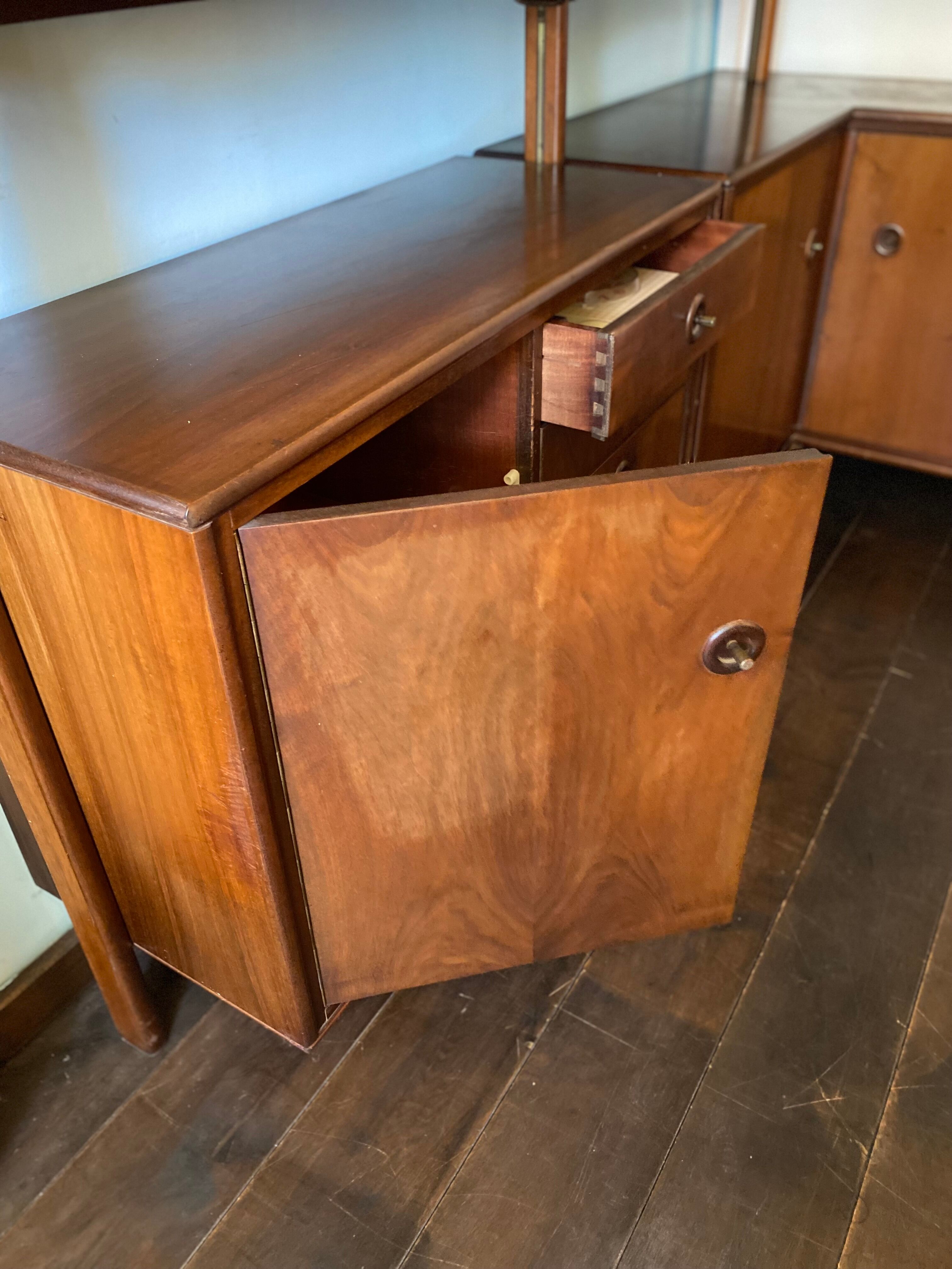 Mid century modern dutch corner wall unit
