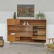 Buffet Vaisselier en bois blond Libena , ex Tchécoslovaquie 1970