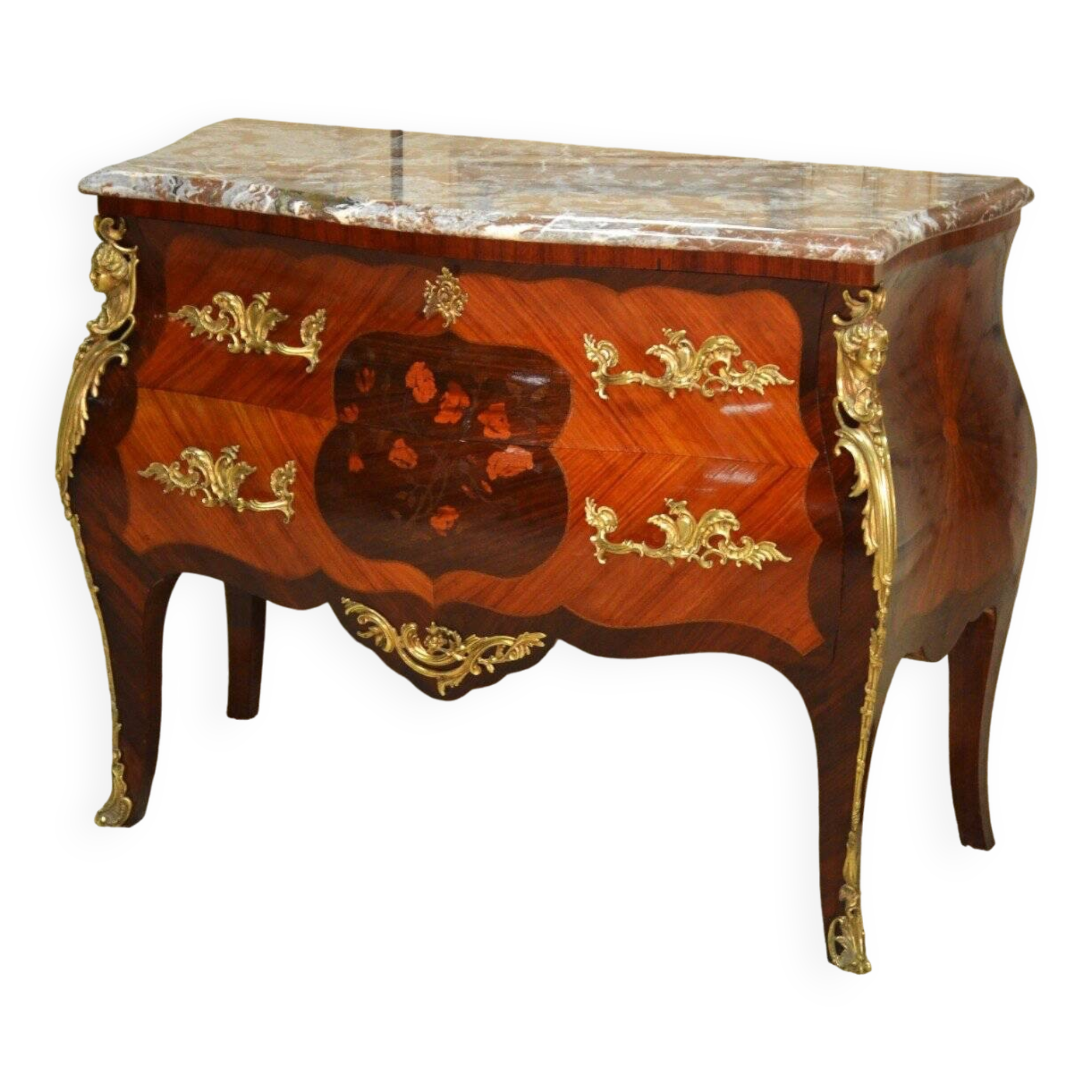 20th century Regency marquetry commode