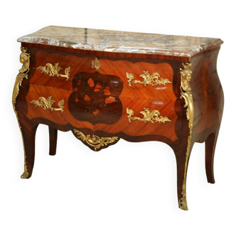 20th century Regency marquetry chest of drawers