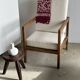 Fauteuil en bois naturel (teck) design minimaliste