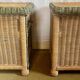 Vintage wicker bedside tables (set of 2), 80s/90s.
