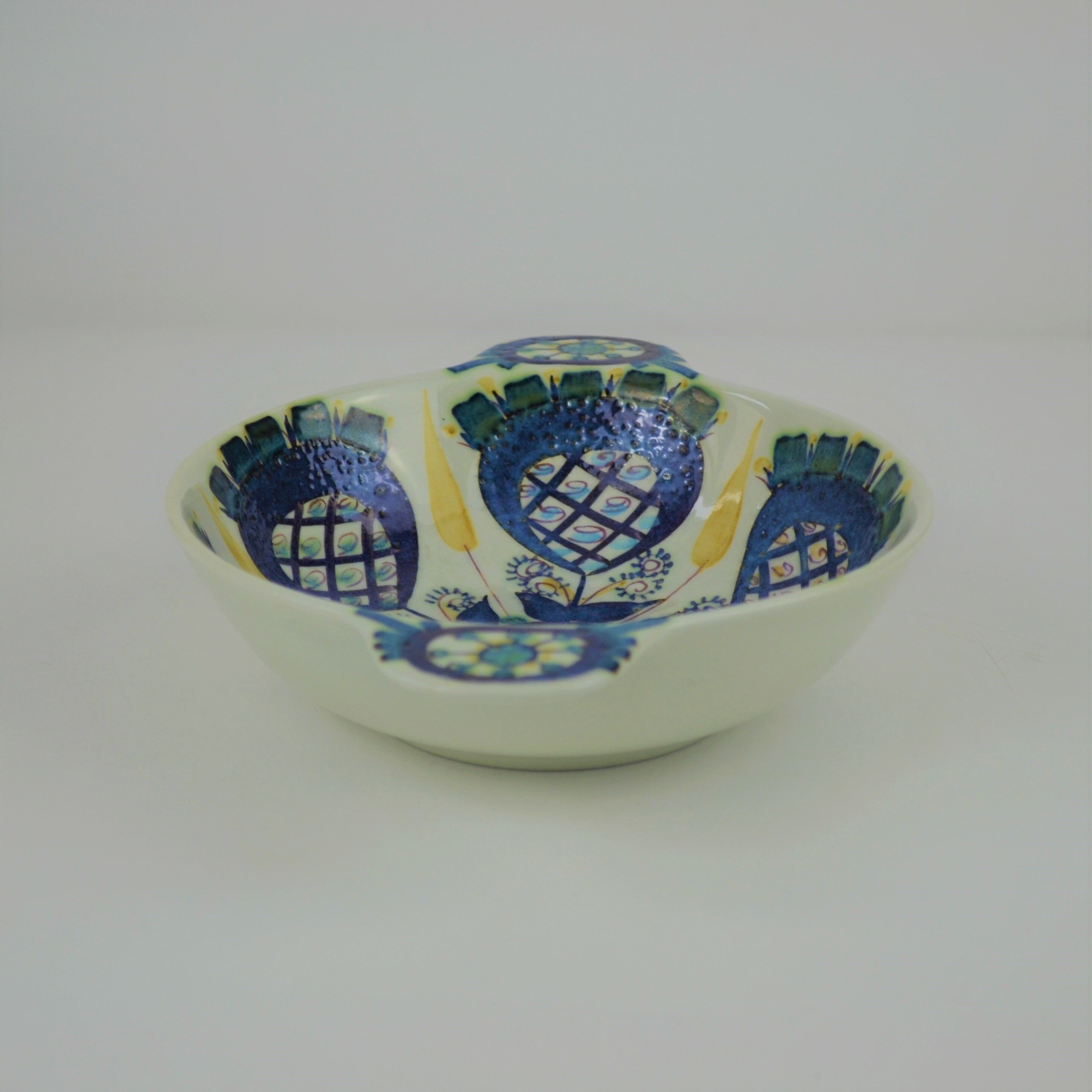 Round dish with tiled handle Tenera series by Marianne Johnson for Royal Copenhagen