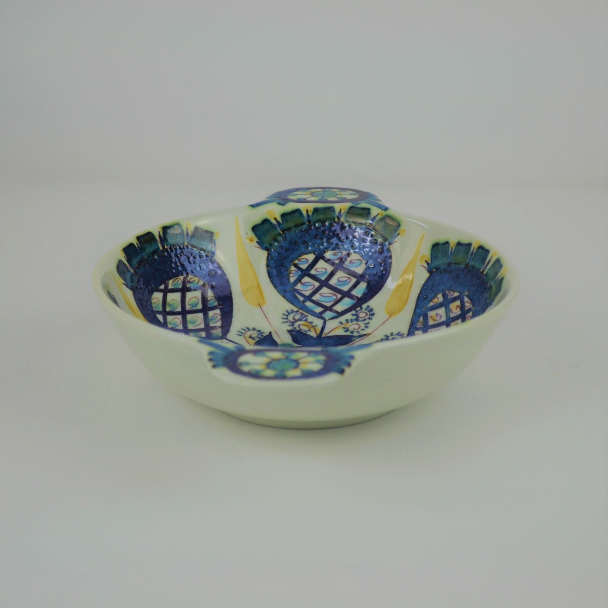 Round dish with tiled handle Tenera series by Marianne Johnson for Royal Copenhagen