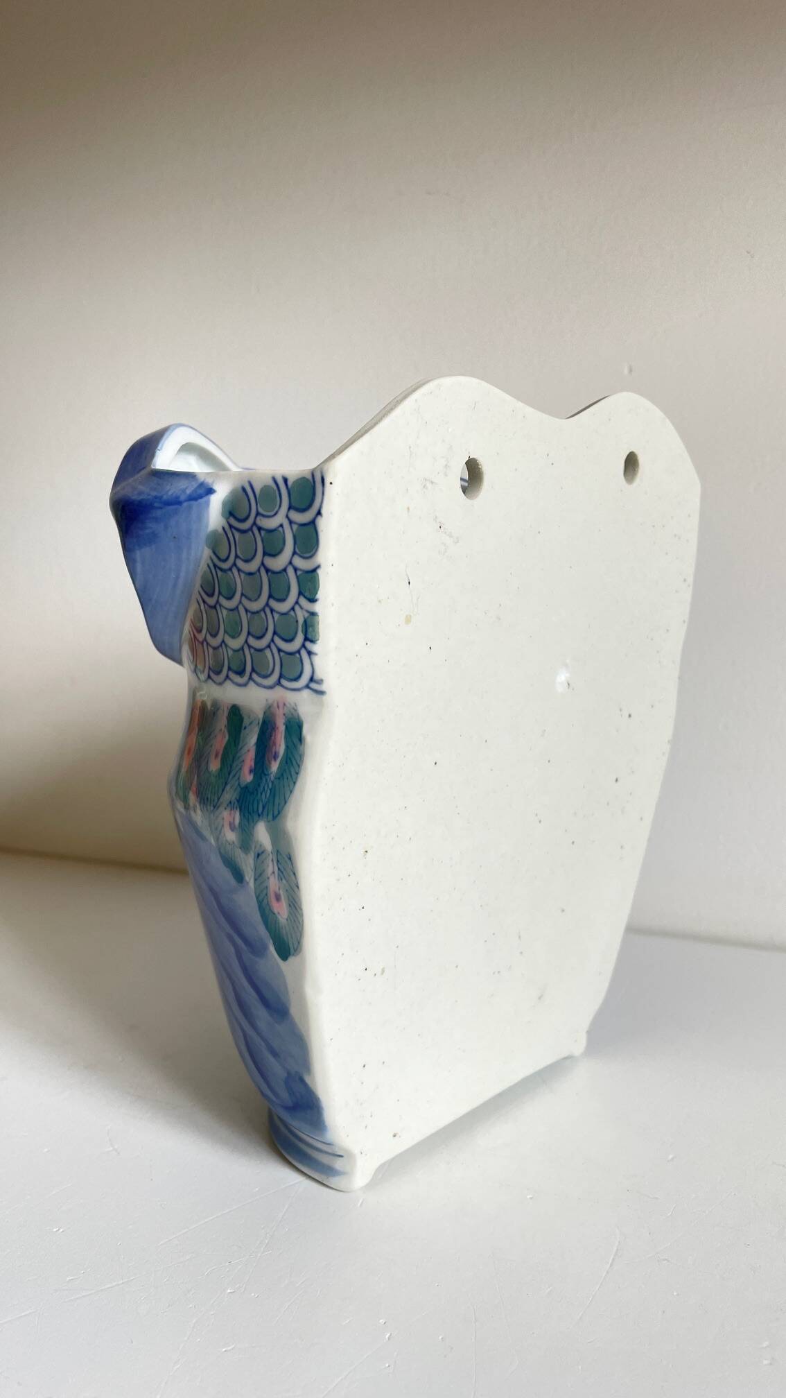 Vintage Chinese Porcelain Owl Planter