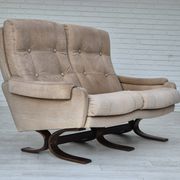1970s, Scandinavian 2 seater sofa, original very good condition, leather.