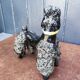 Groomed Poodle in Iridescent Ceramic, 1950