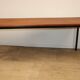 Teak and black lacquered metal table, Denmark 1950