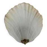 Glass shell wall light
