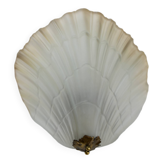 Glass shell wall light