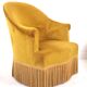 Fauteuil crapaud moutarde