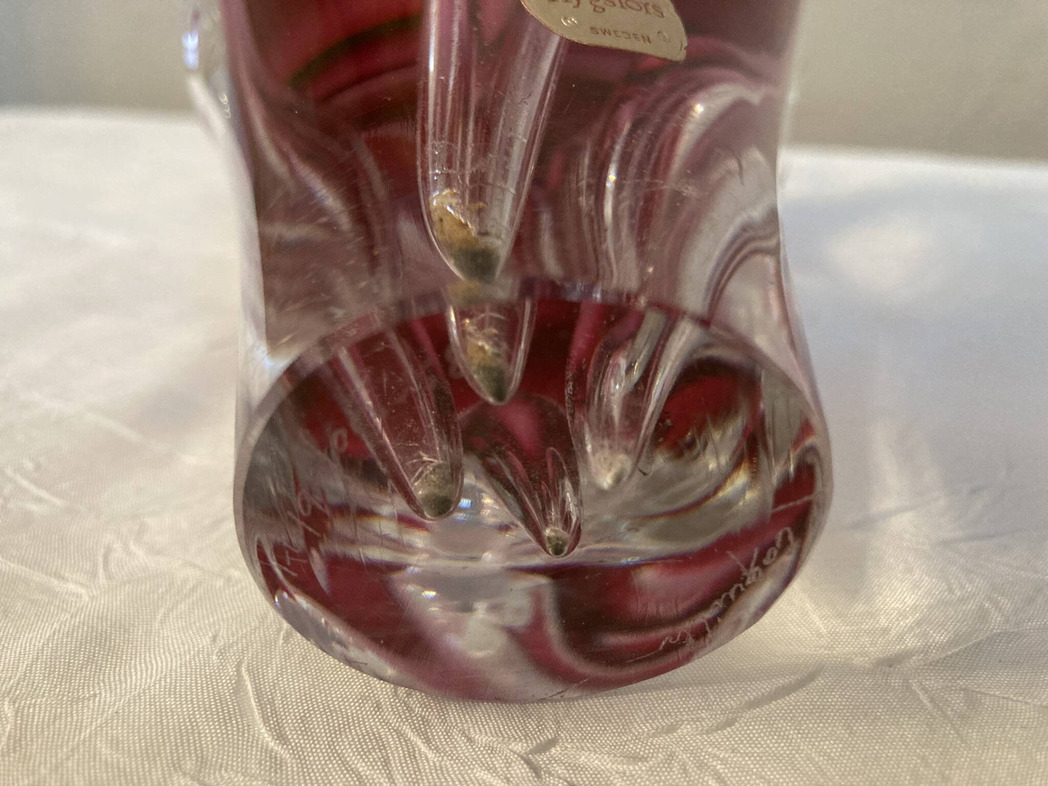 Paul Kedelv (1917-1990), Designer glass sculpture for Flygsfors, 1958