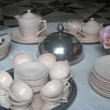 Service à café rose poudré 52 pièces 1930