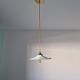 Suspension vintage en opaline dentelée