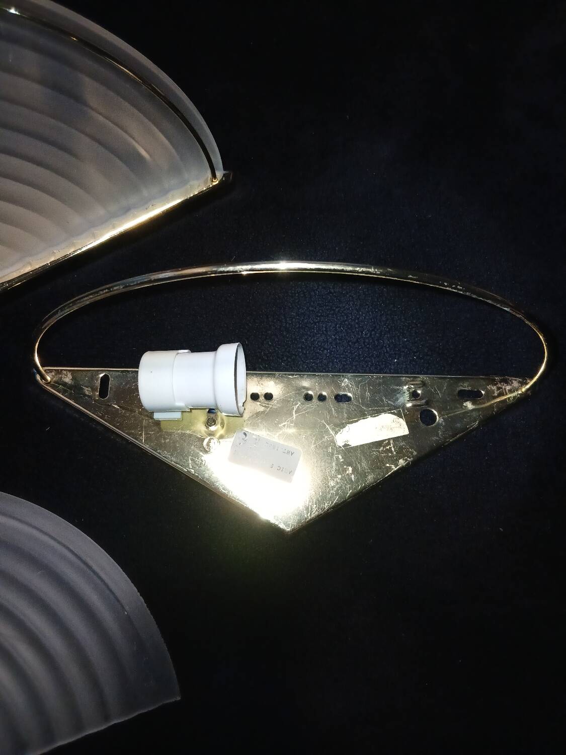 2 appliques Art déco verre