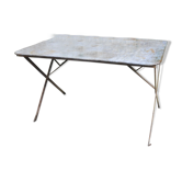 Metal and zinc rectangular garden table