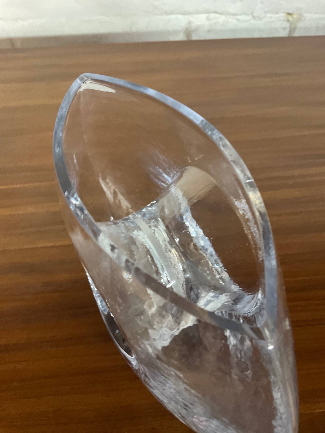 Trio of vintage molded glass vases from the 70s