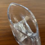 Trio of vintage molded glass vases from the 70s