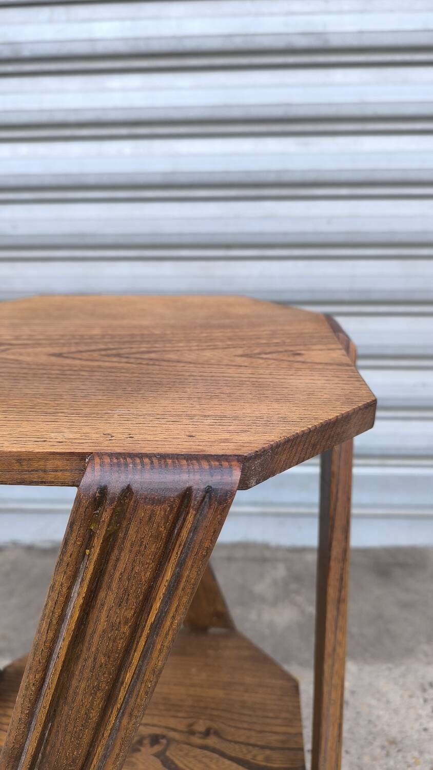 Art Deco oak side table