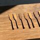 Small spatula, teak spreading knife, Indonesian monoxyle L18 l2.