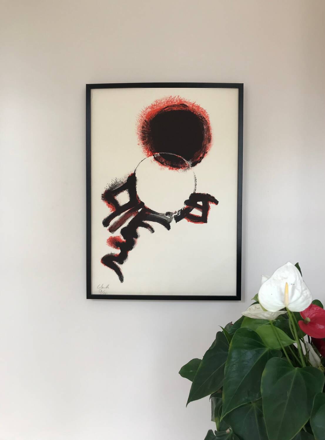 Jean-marie calmettes, 1918-2007. black sun. lithograph