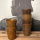 Lot 6 cups in earth-coloured stoneware