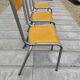 Lot de trois chaises d'école vintage