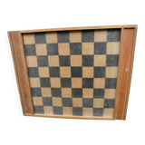 Old wooden checkers game