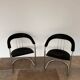 Chaises de bureau arrben italie années 70 chrome