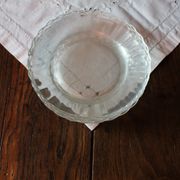 Lot 6 plates transparent glass marguerite duralex vintage