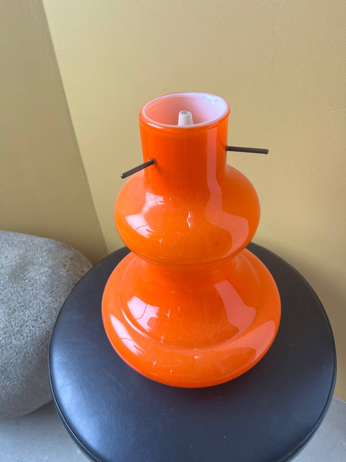 Targetti sankey pendant light orange opaline Space age