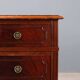 Antique mahogany desk with leather and bronze writing pad, 20th century.