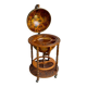 Globe bar on wheels with a rotating tray
