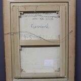 Oil on canvas young woman with a pink knot by riasnianski