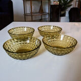 4 tinted glass bowls