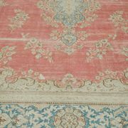 Handmade oriental contemporary 1980s 294 cm x 404 cm beige wool carpet