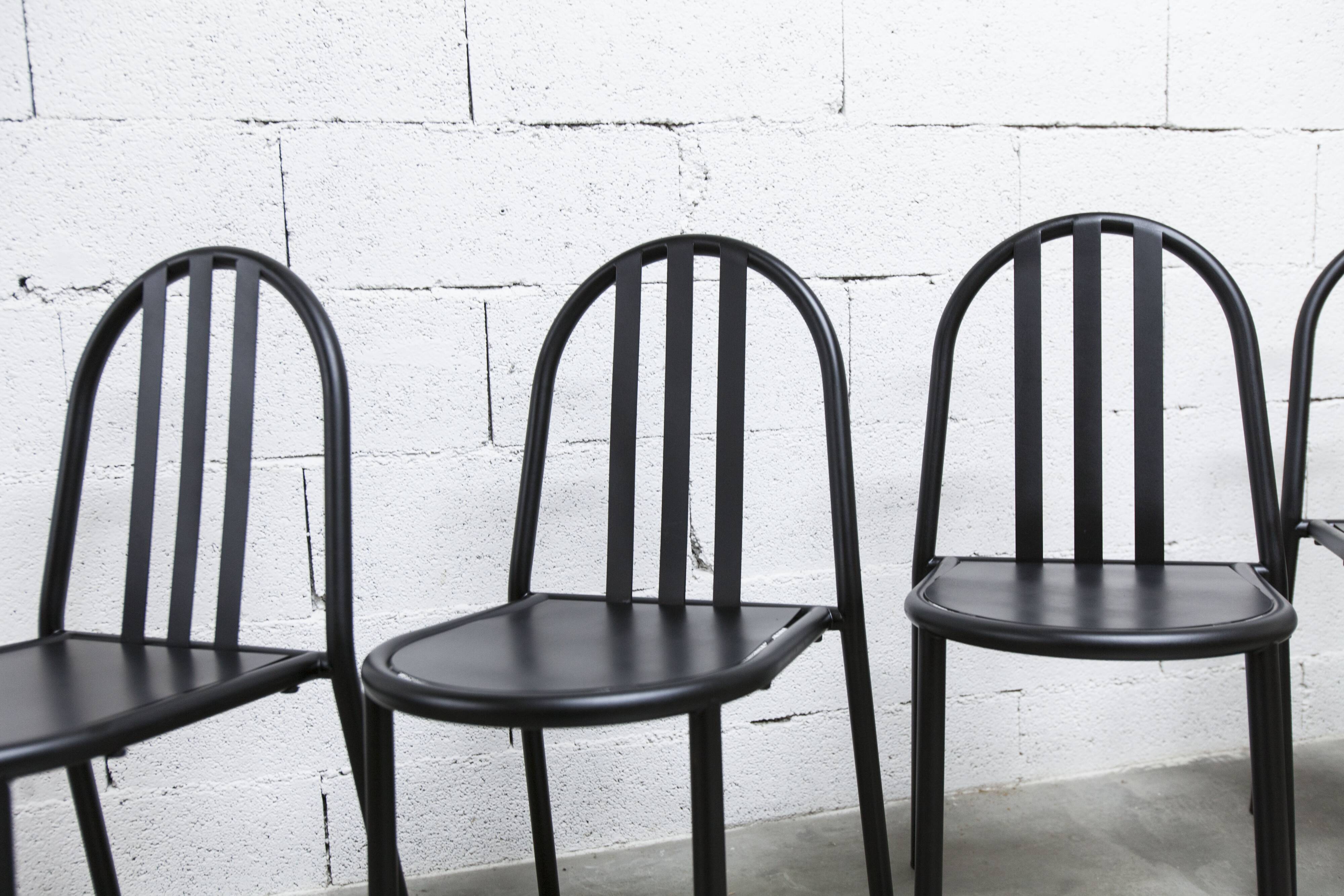 Set of 6 "202" model chairs by Robert Mallet Stevens 1980