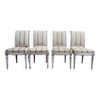 Suite of 4 Louis XVI style chairs
